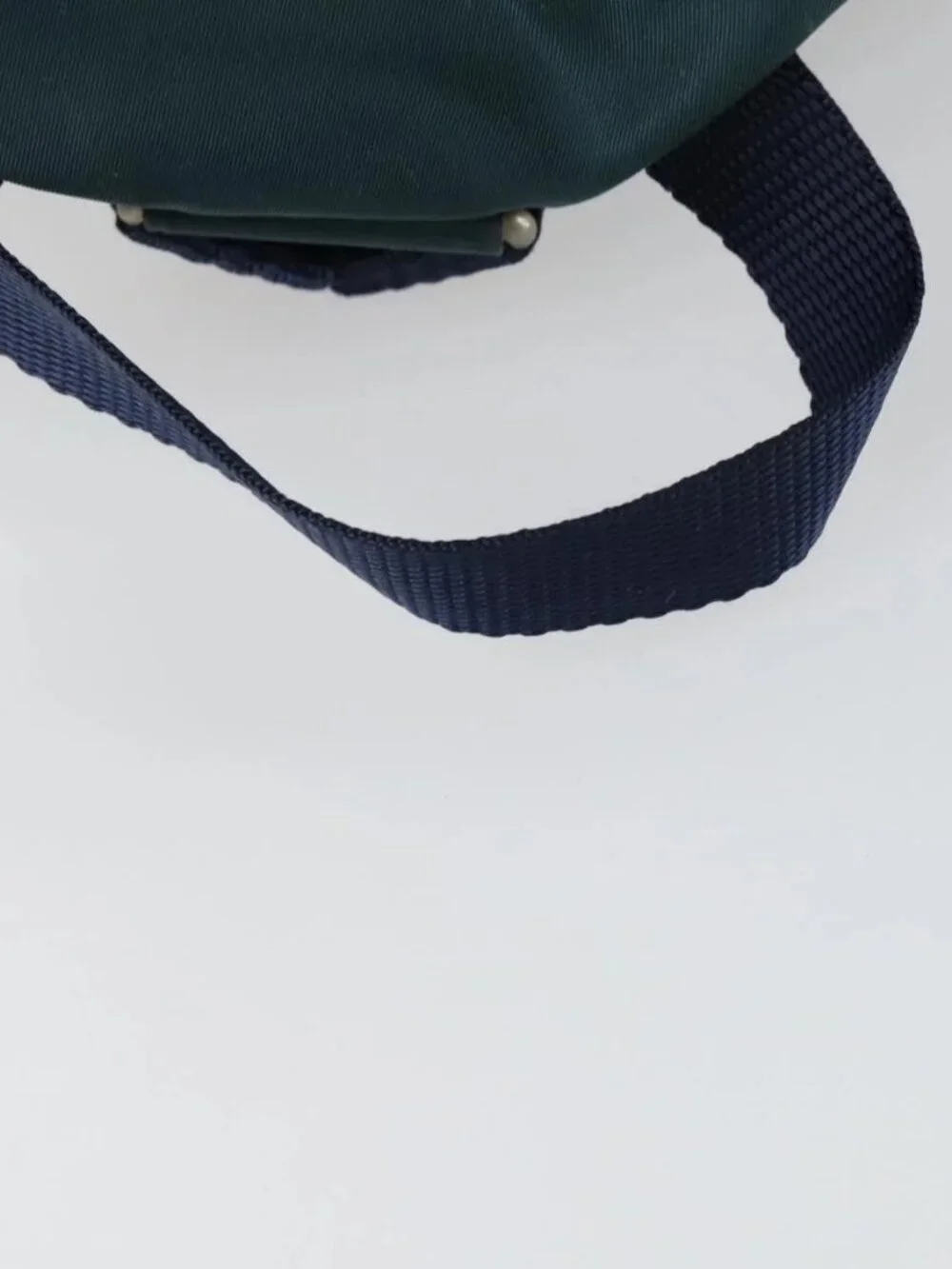 PRADA Backpack Nylon Green Silver Auth 157004